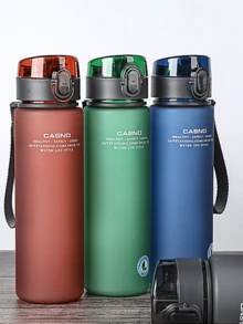 1入組560毫升霧面紋理塑料運動水瓶,男女皆適用的便攜式戶外活動、健身運動、學校贈品水瓶