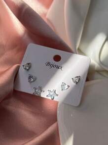 Stud Earrings - 銀色 - 查看 7