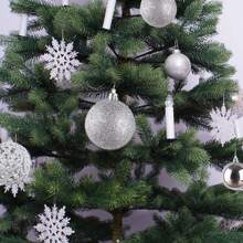 100 件/套圣诞球饰品，防碎圣诞装饰套装带礼品包装（红色/金色/银色/黑色/棕色/黑色和金色/红色和白色/粉色），圣诞节 - 銀色 - 查看 4