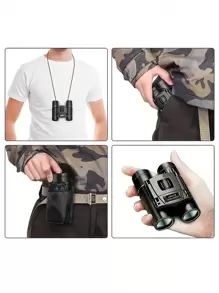 Ống nhòm mạnh mẽ di động zoom 100x22 HD, Kính thiên văn mini gấp với hình ảnh rõ ràng và độ phóng đại 10 lần, Quang học BAK4 FMC để săn bắn thể thao Du lịch cắm trại ngoài trời - Xem 10