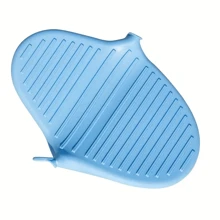 2入組矽膠烤箱手套與鍋墊套裝，耐高溫小廚房手套附有橡膠空氣炸鍋手套、迷你鍋夾，適用於烹飪、烘焙、廚房用品及露營裝備 - 黑色 - 查看 5