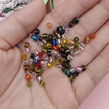 100pcs/pack 4mm Diameter Glass Beads, Mix Color Spacer Beads, Used For Diy Jewelry Making (earrings/necklaces/) - Clear - View 2