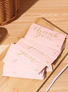 50入組感謝卡禮品賀卡婚禮請柬粉色 - 粉色 - 查看 2