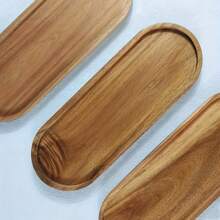 2 cái/bộ Dài Hình chữ nhật Cây tre Cái mâm , Bữa sáng Cái mâm , Hình bầu dục Cái mâm , Cổ điển Cây keo Cây tre Cái mâm , Đa chức năng Khay ăn nhẹ , Bánh Cái mâm , Bánh mỳ Cái mâm - Màu be - Xem 7