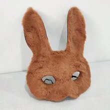 1PC  Rabbit Mask - Camel - View 3