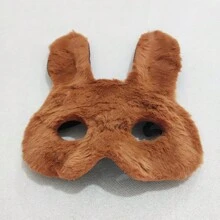 1PC  Rabbit Mask - Camel - View 4