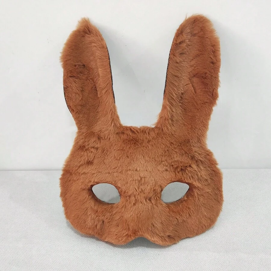 1PC Rabbit Mask - Camel - View 1
