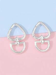 3 件爱心弹簧环五金扣 金属圆形扣 钥匙扣包 可调节挂钩 开口环 DIY 五金配件 汽车配件 女士情人节