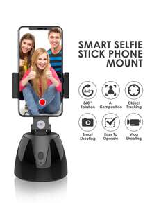 配備面部自動跟踪、智能云臺、360°旋轉、自動跟踪、手機支架、3秒停留自動攝影、360°追蹤功能、下載應用、手機連接、android充電口,適用於室內外直播、舞蹈、攝影、視頻、直播等功能,適用於android 8.1及以上iso10.0(黑色) - 黑色 - 查看 2