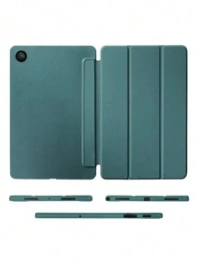 Case Compatible With Samsung Galaxy S6 Lite P610 P615 A7 A7 Lite A8.0 A10.1 A10.5 Tab A8 X205 X200 PU Tablet Cover Smart Case - Dark Green - View 1