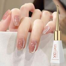 XEIJAYI 9D闪粉凝胶指甲油，粉色猫眼闪亮梦幻系列，UV/LED固化可卸凝胶指甲油，适合居家美甲和美甲沙龙使用，礼盒套装 - 粉色 - 查看 3