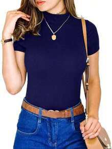 Women Blouses - Navy Blue - View 2