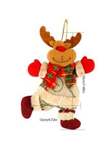 1入組聖誕精靈掛飾,聖誕老人雪人麋鹿聖誕樹掛飾,節日氛圍裝飾