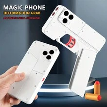 Toy Gun Soft Bullet, Handgun Disguised as a Cell Phone Case, Cool Toy Pistol Foam Blaster, Shell Ejecting Shooting Games Educational Model Toy Guns for Boys, Great Gifts for Kids Girls Boys - Đỏ và trắng - Xem 5