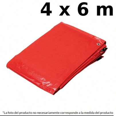 Lona 4 x 6 m, roja