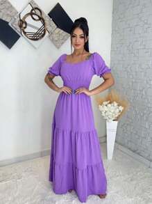 Women Dresses - Lilac Purple - View 1