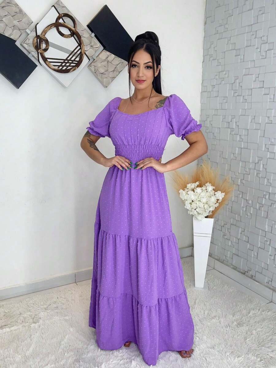 Women Dresses - Lilac Purple - View 1