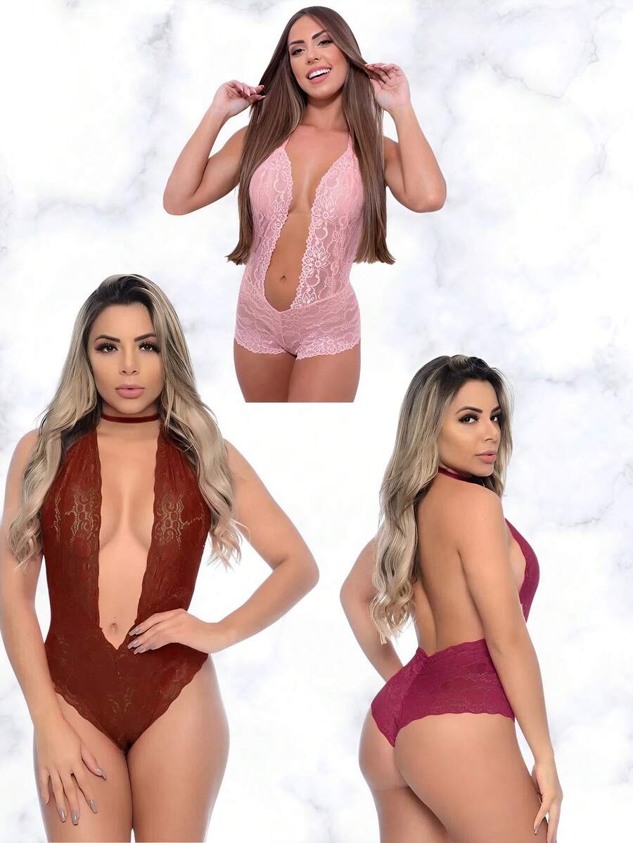 Women Sexy Lingerie - 鏽棕色 - 查看 1