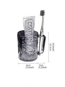 1個精美冰川圖案情侶牙刷杯、漱口杯、浴室杯 - 無色 - 查看 6