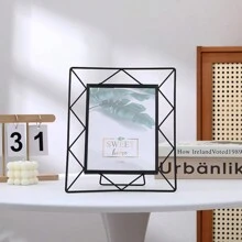 Marco De Fotos De Metal Negro Único Para Decoración, Para Mostrar Fotos De 6, 7 Y 8 Pulgadas - Negro - Ver 2