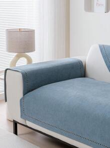 1 件防滑雪尼爾沙發墊,純色沙發毯,可水洗,四季皆宜,現代簡約風格,適合客廳家居使用