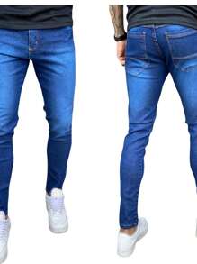 Men Jeans - 黑色 - 查看 3