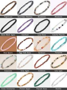 1 vòng tay đính cườm phong cách Bohemian tối giản cho phụ nữ cho kỳ nghỉ - Nhiều màu - Xem 5