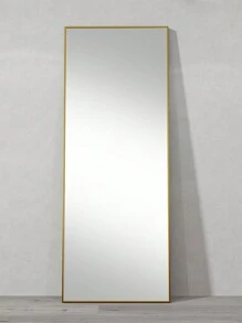 Christmas 71"X30" Full Length Mirror, Floor Length Mirror, Wall Mirror Full Body, Oversized Floor Mirror With Aluminum Alloy Frame For Hanging Or Leaning Against Wall, Full Body Mirror For Bedroom, Living Room, Cloakroom - Black, Best Gifts Mirror Wall Wall Decor Room Decor Mirror For Room Home Decor Bathroom Decor Living Room Decor Home Decor Gift For New Year - Gold - View 2