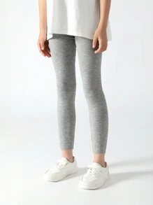 2/1 双女童紧身裤，儿童紧身裤，婴幼儿七分紧身裤，竖条纹，黑色，灰色，纯色，多色，轻盈春夏季，简约时尚，适合日常穿着，柔软舒适的紧身裤，可搭配短袖，适合返校季，休闲搭配，学生，新学期