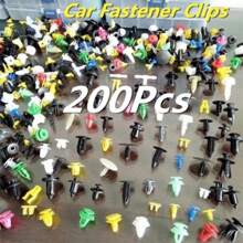 200 Piezas Clips De Plástico Universal Para Fender De Auto, Parachoques, Cerradura De Panel De Revestimiento De Interior De Puerta Y Sujetador De Empuje - Unitalla - Ver 5