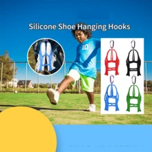 1個矽膠便攜式戶外運動鞋收納防水鞋袋,帶手柄和掛鉤 - 黑色 - 查看 7