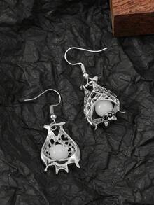 1pc Fashionable Hollow Out & Glow In The Dark Bat Shaped Ear Accessory - fluorescent bat - View 3