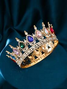 1pc Luxury Golden Round King Crown