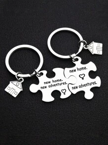 1pc For New Home Keychain New House Key Chain First Home Gift Housewarming Gift Realtor Closing Gifts House Keyring - Style 2 - View 2