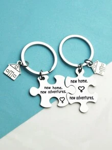 1pc For New Home Keychain New House Key Chain First Home Gift Housewarming Gift Realtor Closing Gifts House Keyring - Style 2 - View 4