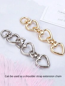 3 件爱心弹簧环五金扣 金属圆形扣 钥匙扣包 可调节挂钩 开口环 DIY 五金配件 汽车配件 女士情人节