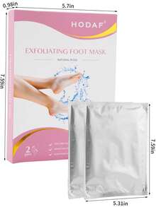 玫瑰足膜去角質死皮，去角質保濕，適合乾燥、龜裂的腳，讓腳變得柔軟光滑（2袋/4片） - 玫瑰紅 - 查看 6