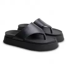 Women Flat Sandals - Black - View 1