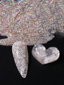 10 毫升閃光金色凝膠指甲油閃光明亮微光金色亮片半永久浸泡紫外線凝膠美甲雷射清漆適合冬季聖誕美甲美甲沙龍在家 - 金色 - 查看 6