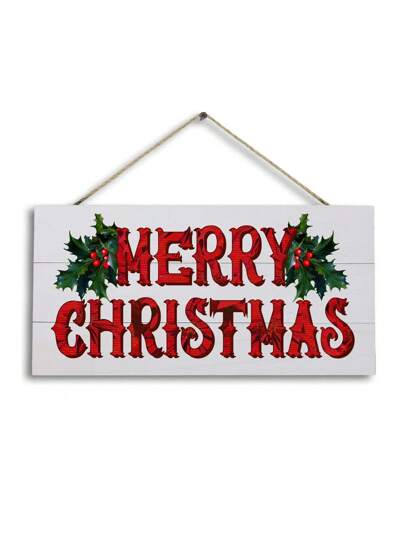 1 szt./220 szt. Drewniany znak świąteczny do domu, drzwi, ogrodu, domu, podwórka, hotelu, wiszący drewniany znak z życzeniami wesołych świąt w rustykalnym stylu, prezent na rozgrzewkę, wisząca tabliczka dekoracyjna, 6 x 12/4 x 8 cali