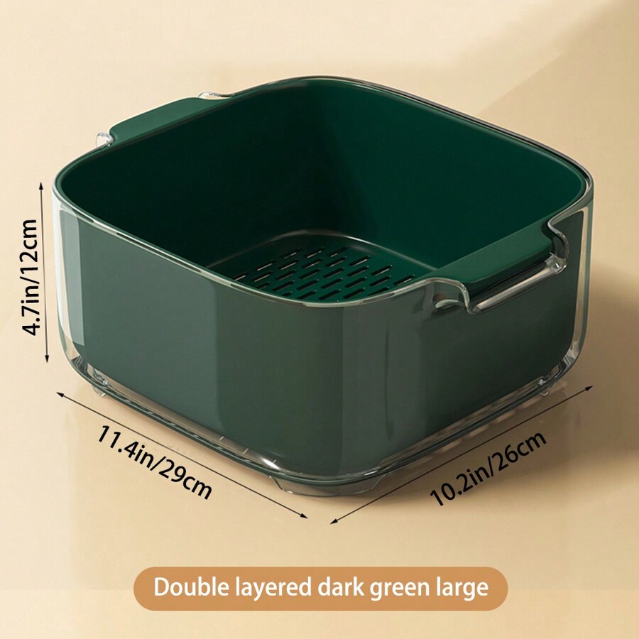 8.2 QT Kitchen Nesting Colanders Bowl Set, Fruit Vegetable Washing