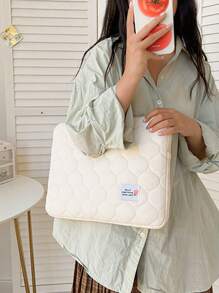 1 件新品糖果色内袋，适用于 11、13 和 15 英寸平板电脑和笔记本电脑，笔记本电脑包，便携式笔记本电脑保护套，兼容 Macbook - 白色 - 查看 3