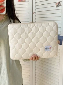 1 件新品糖果色内袋，适用于 11、13 和 15 英寸平板电脑和笔记本电脑，笔记本电脑包，便携式笔记本电脑保护套，兼容 Macbook - 白色 - 查看 1