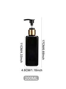 1pc Portable Square 200ml Press-Type Lotion Dispenser Bottle Home Bathroom Decor