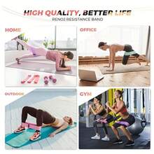 1pc Fitness Resistance Band & Yoga Stretching Strap Set For Buttocks And Hip Lifting Training - Green - View 7