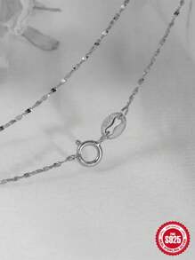 1条925银项链，45厘米/40厘米，时尚简约，金银双色，适合女性婚礼、订婚派对等场合，精美珠宝礼品。