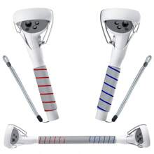 hellodigi Handle Attachments Accessories For Quest 2/Quest/Rift S Controllers Extensions VR Gorilla Tag Long Arms Grips For Meta Quest 2 Beat Saber Golf Club Baseball, Handle Attachments Accessories Enhance VR Game Experience - Grey - View 10