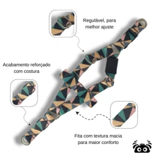 抽象款式組合寵物項圈、寵物胸衣和牢固的寵物牽引繩,適用於所有品種和大小的狗 - S - 查看 3
