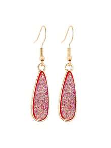 12 对/套树脂个性化甜美长泪珠耳环 - 彩色 - 查看 5