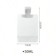 30/50/100ml可加注液體的旅行便攜子瓶,乳液瓶分配器袋體,適用於儲存沐浴露、洗髮水等化妝品的行李小袋子,旅行、商務出差必備的便攜子瓶 - 白色 - 查看 6